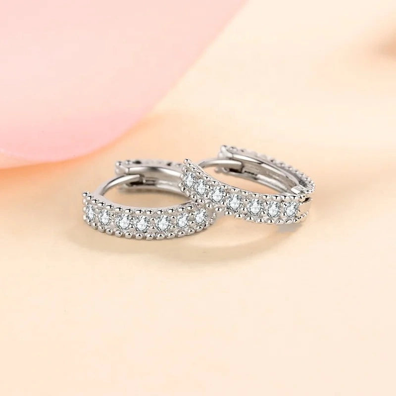 Classic Pavé Huggies