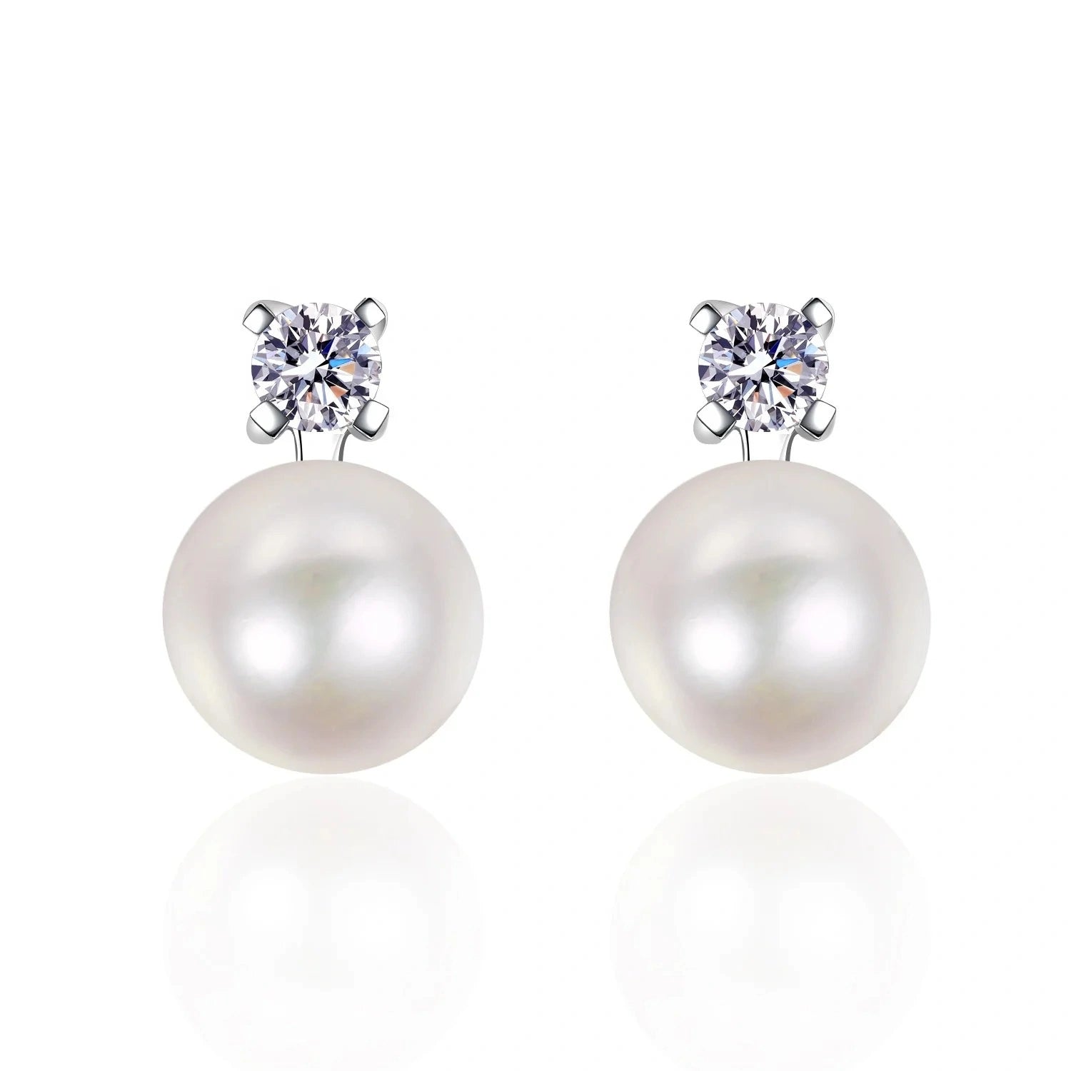 Pearl Diamond Stud Earrings