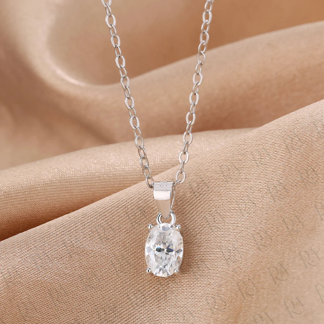 Dainty Oval Cut Necklace
