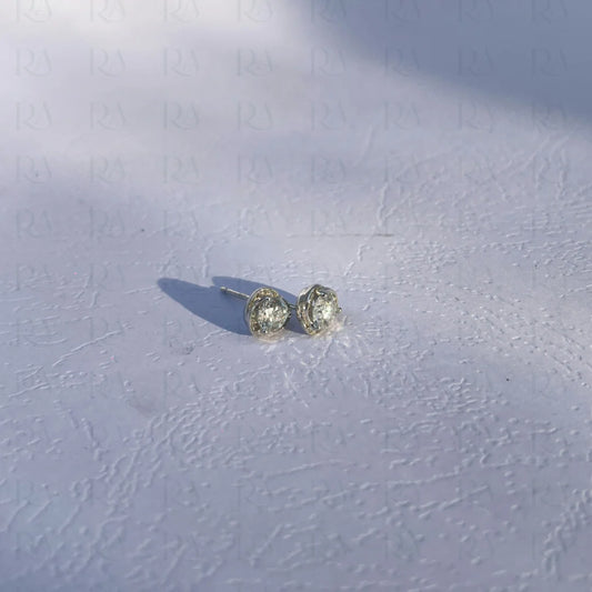 Dainty Silver Heart Studs