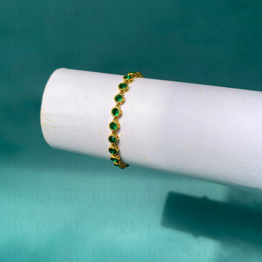 Emerald Eden Bezel Bracelet