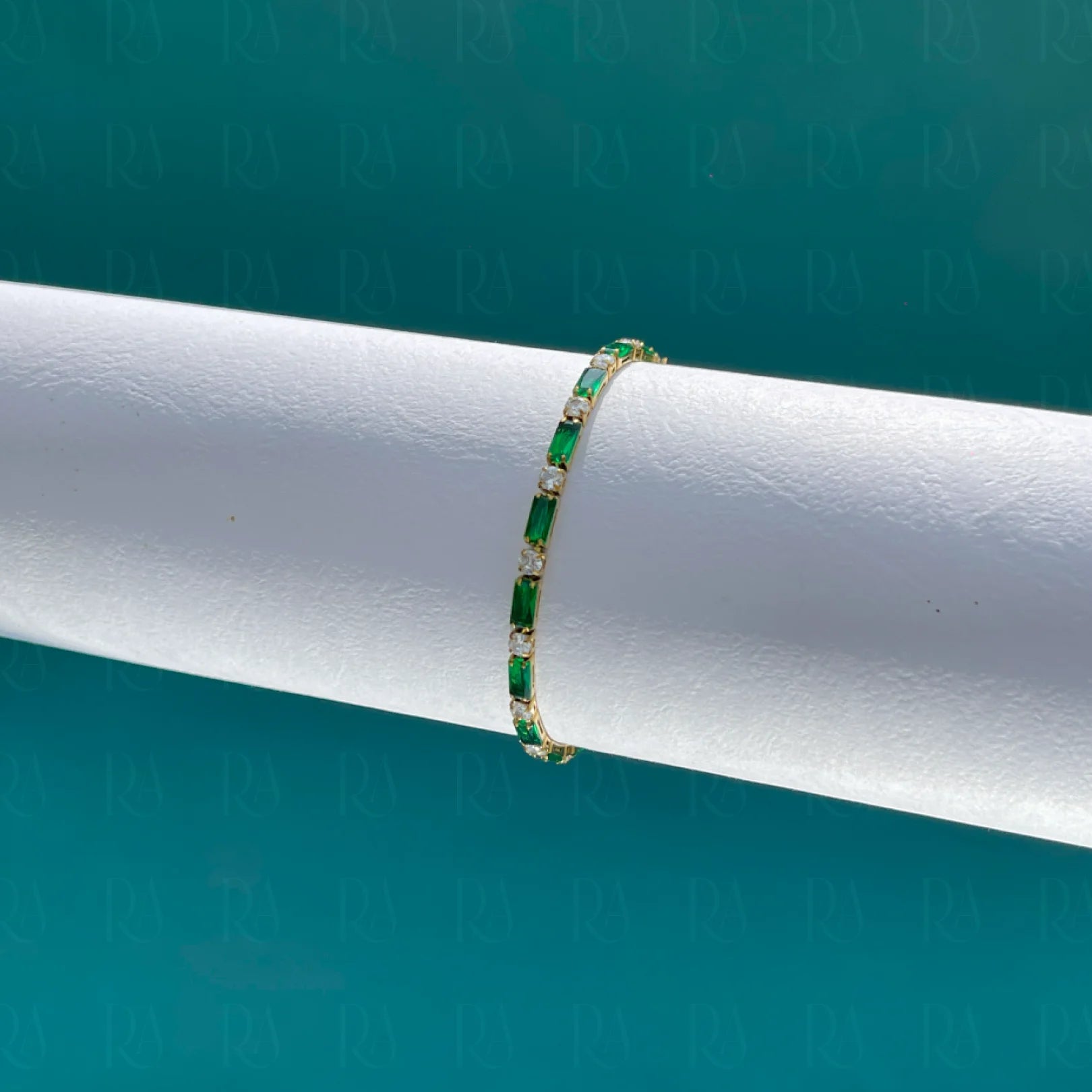 Emerald Baguette Tennis Bracelet