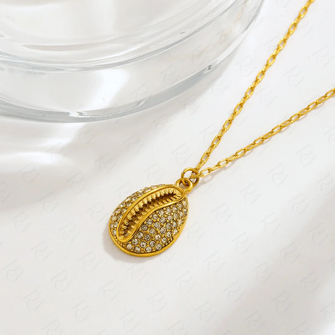 Iced Cowrie Necklace