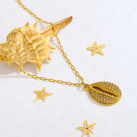 Iced Cowrie Necklace