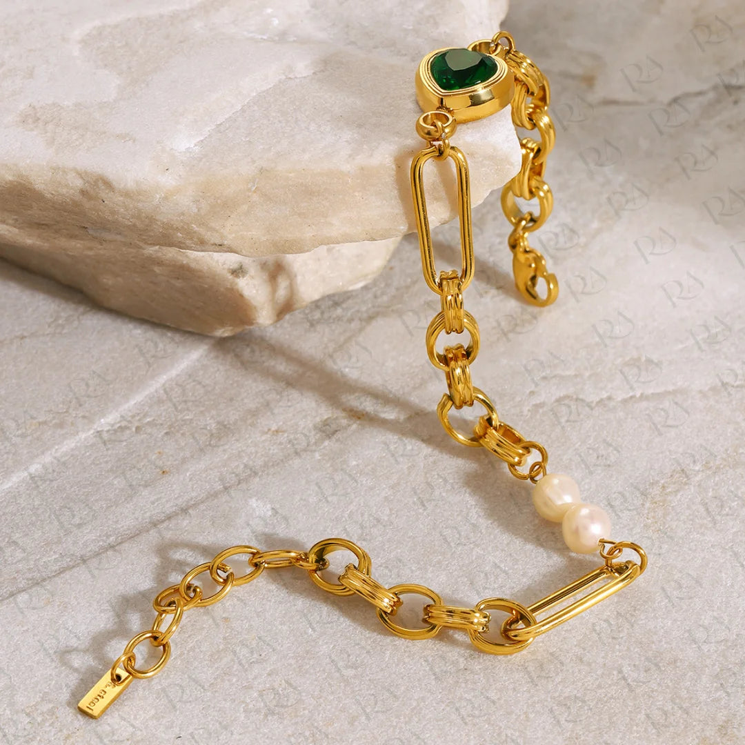 Luna Pearl Chain Bracelet