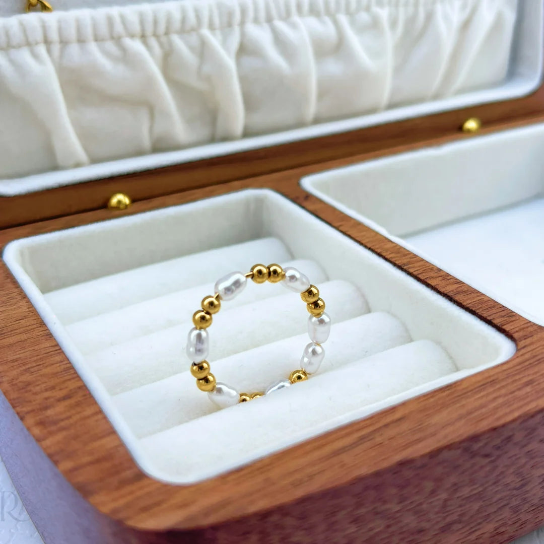 Nara Pearl Stack Ring
