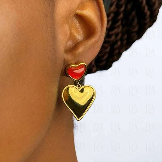 Okan Heart Drop Earrings