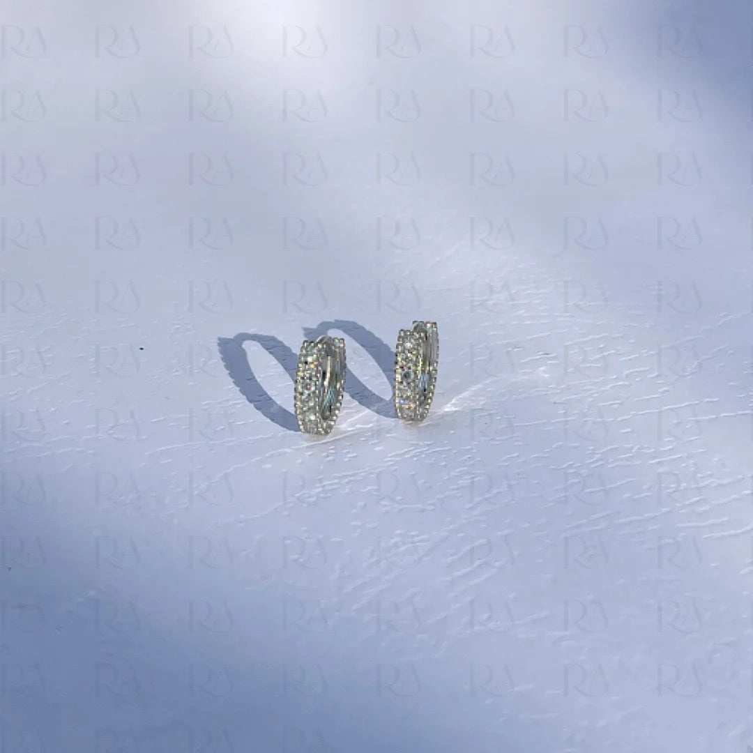 Classic Pavé Huggies