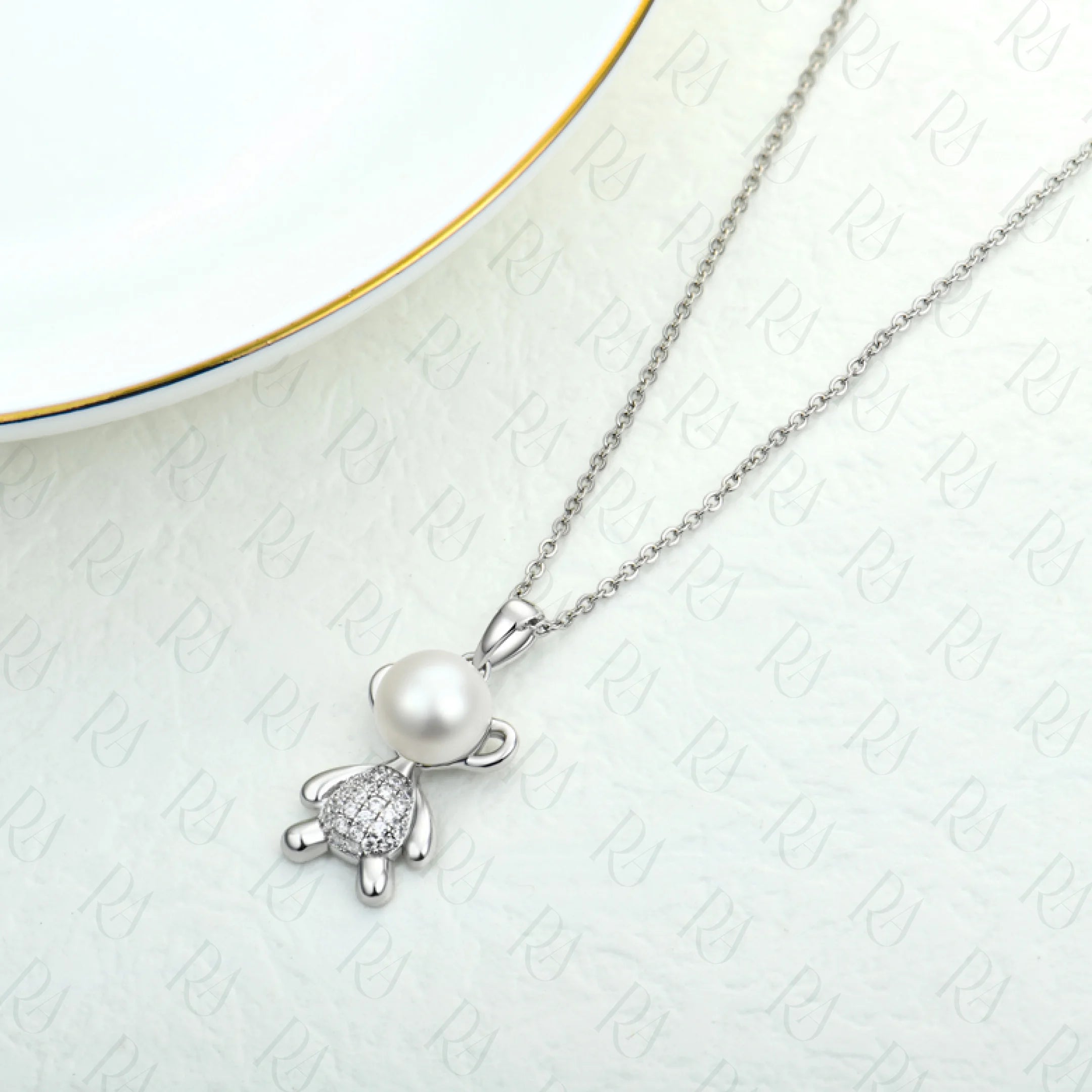 Pearl Bear Necklace