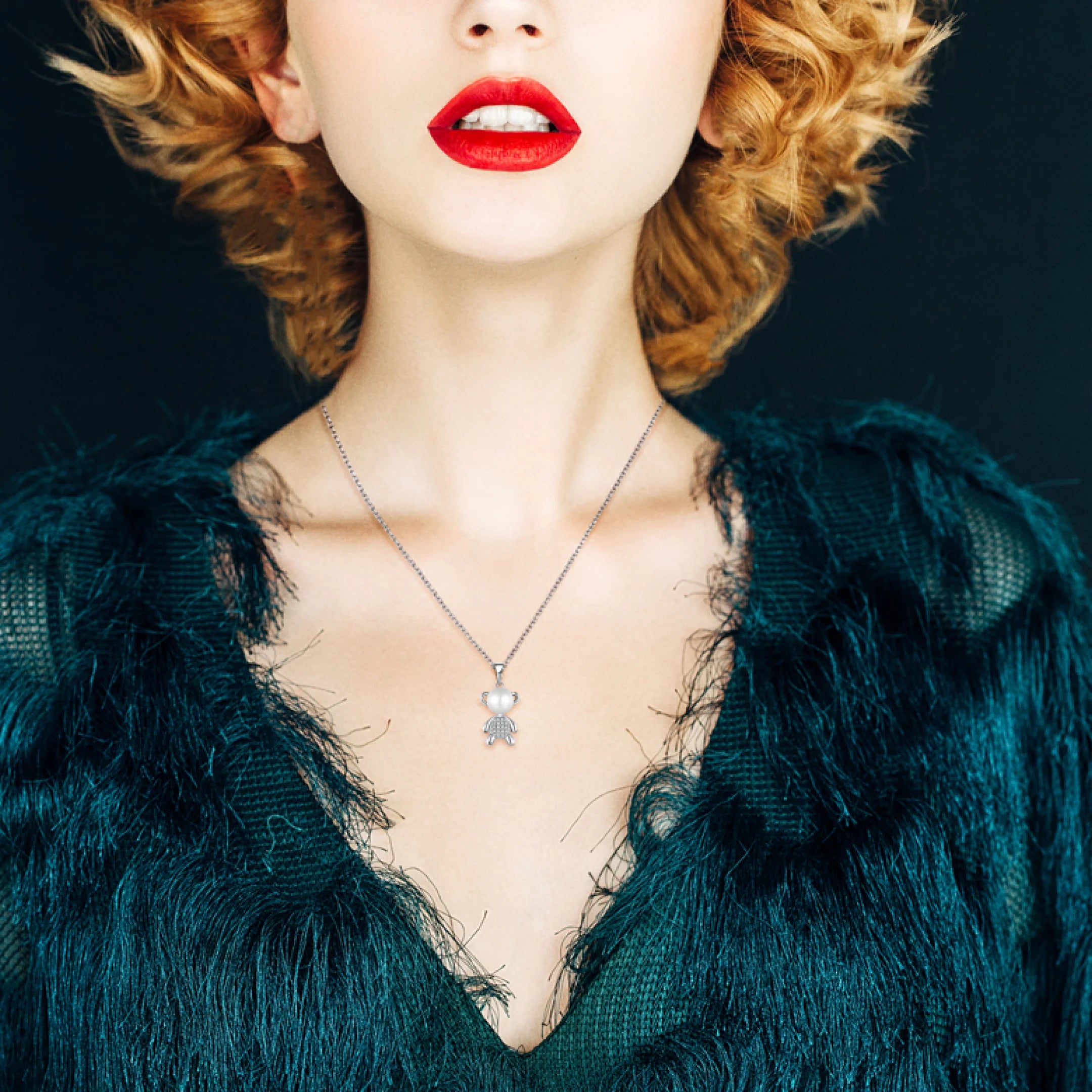 Pearl Bear Necklace
