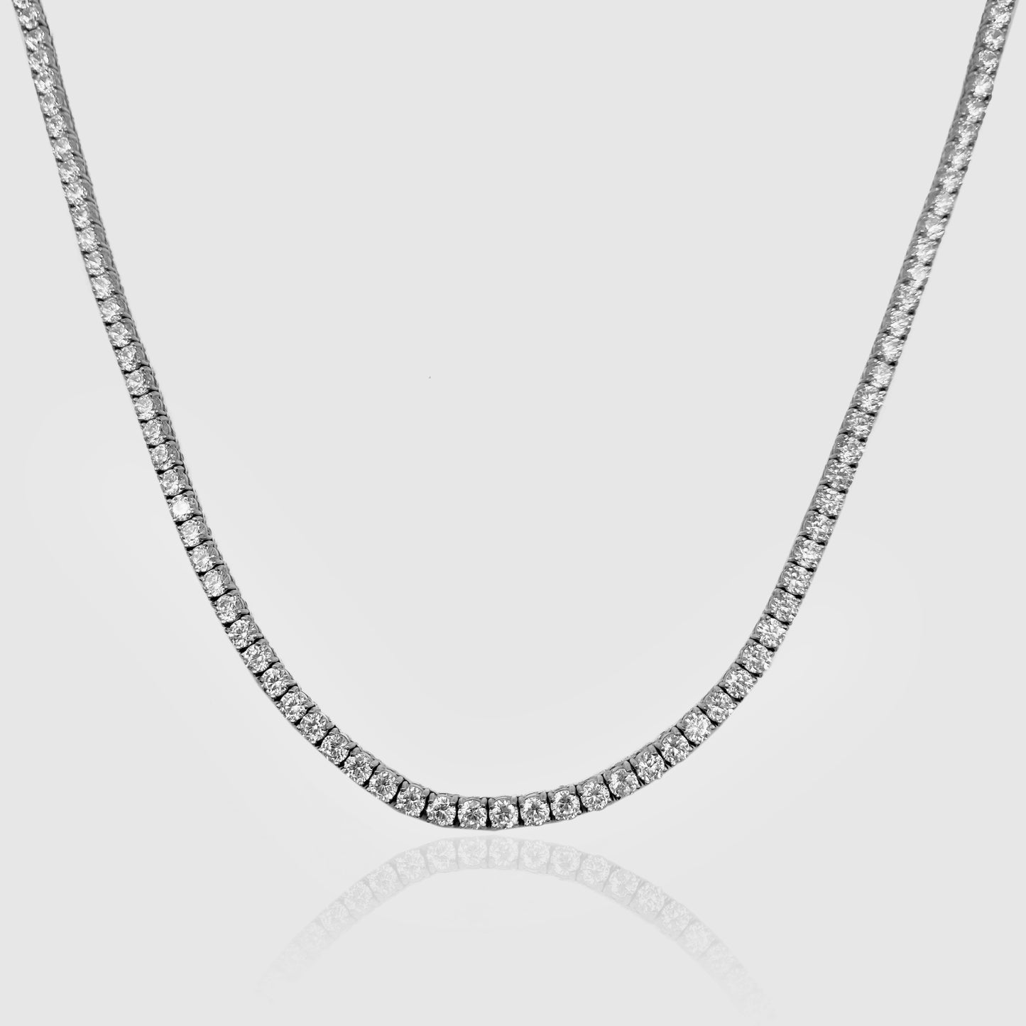 3MM Tennis Chain Necklace (Silver)