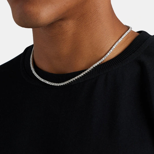 3MM Tennis Chain Necklace (Silver)