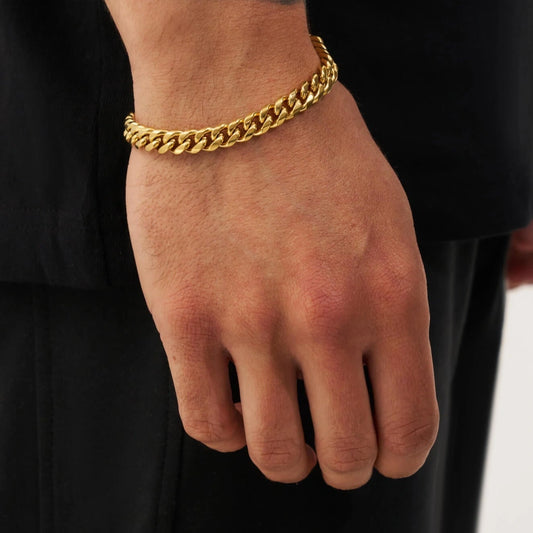 8MM (Gold) Cuban Link Bracelet