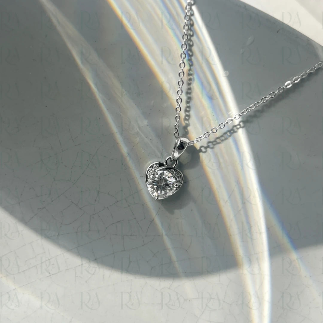 Dainty Silver Heart Necklace