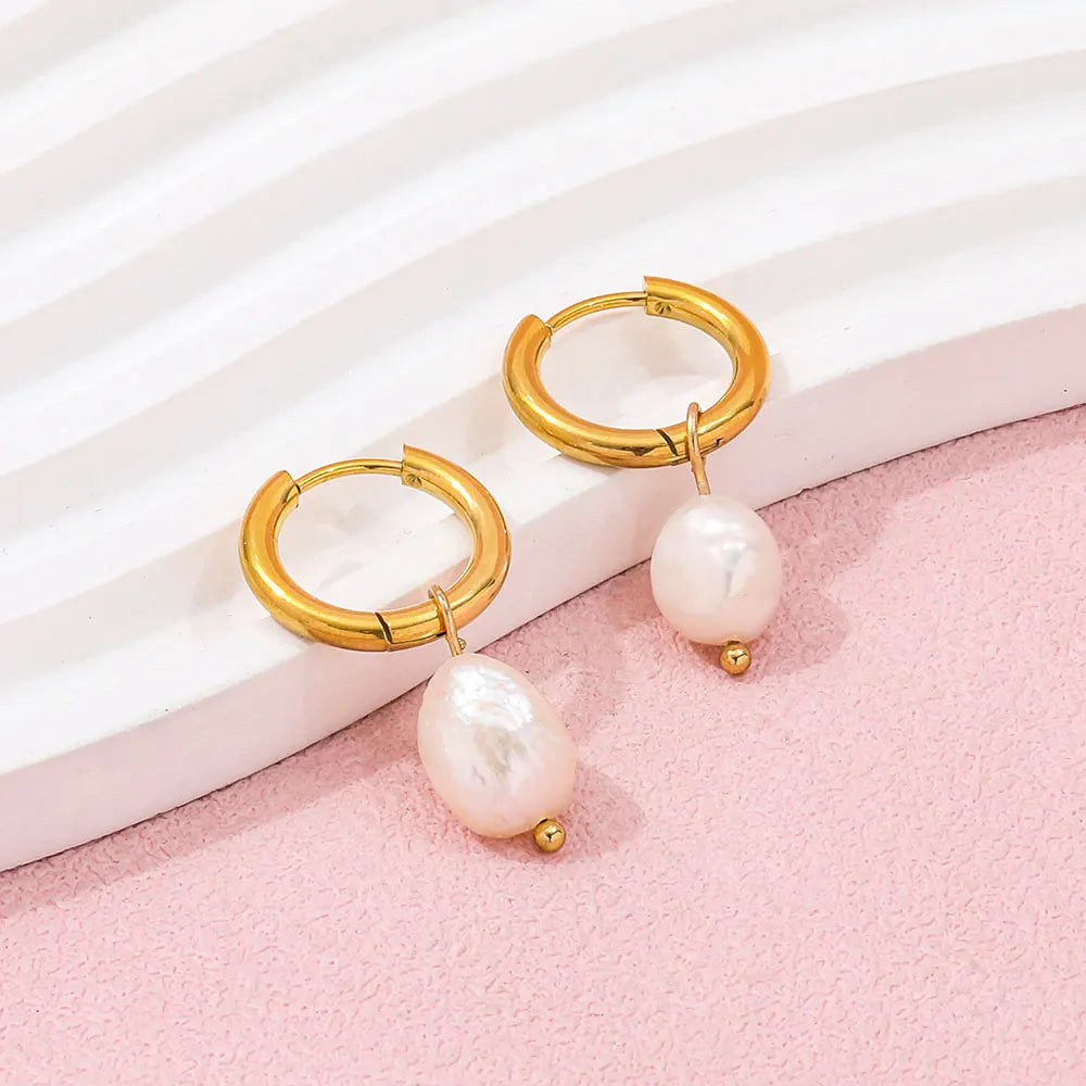 Pearl O-Drop Earrings