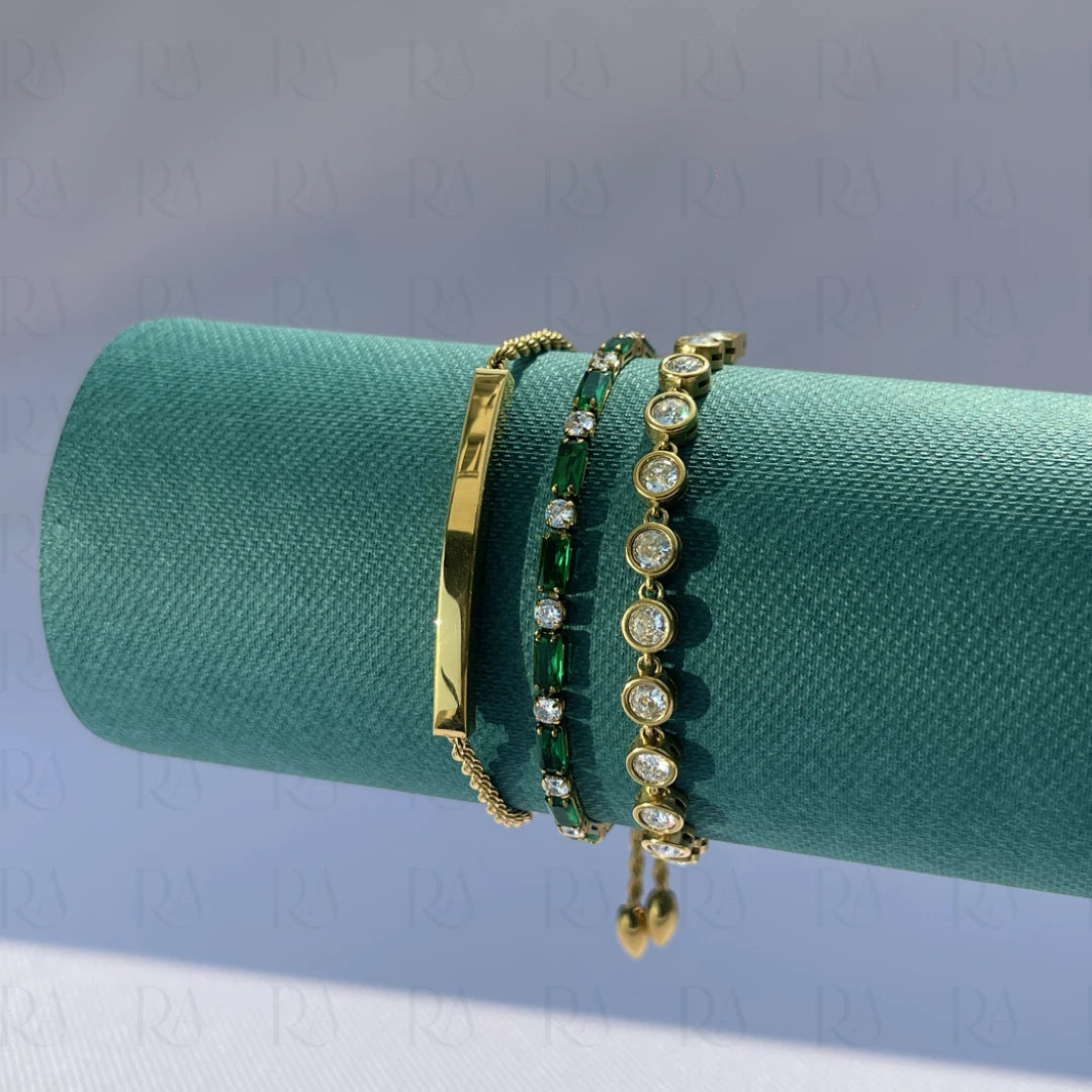 Emerald Baguette Tennis Bracelet