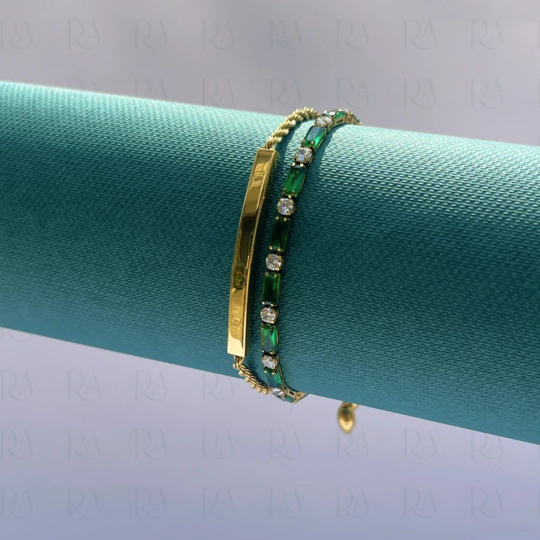 Emerald Baguette Tennis Bracelet