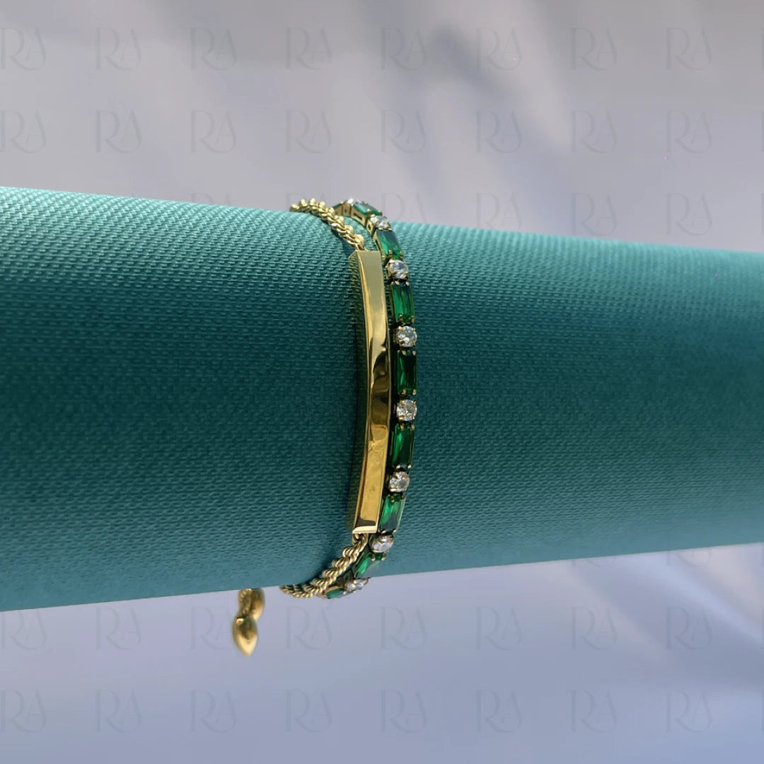 Emerald Baguette Tennis Bracelet