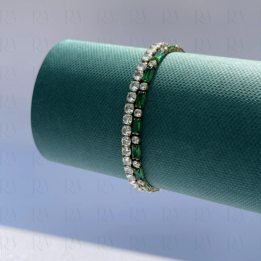 Emerald Baguette Tennis Bracelet
