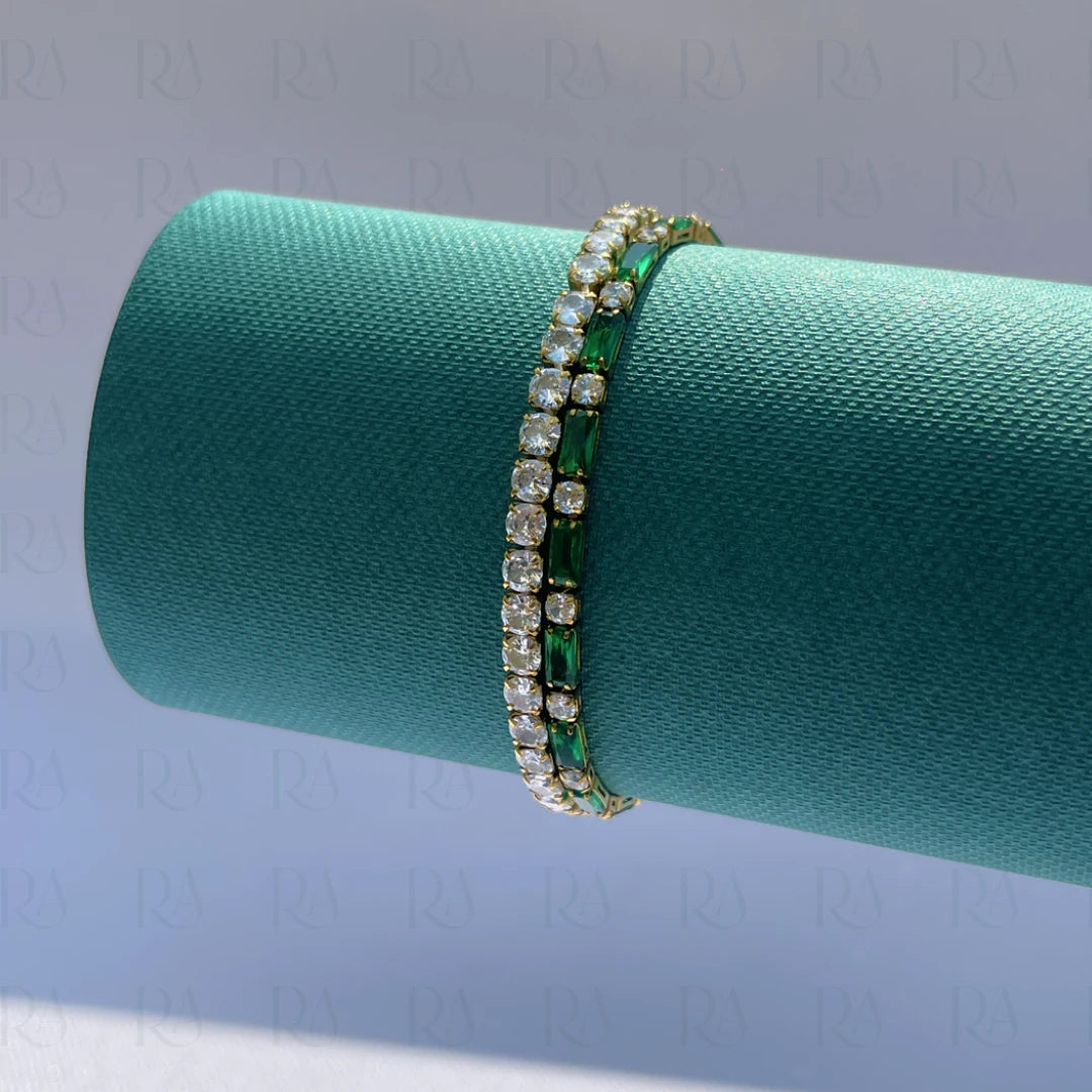 Emerald Baguette Tennis Bracelet