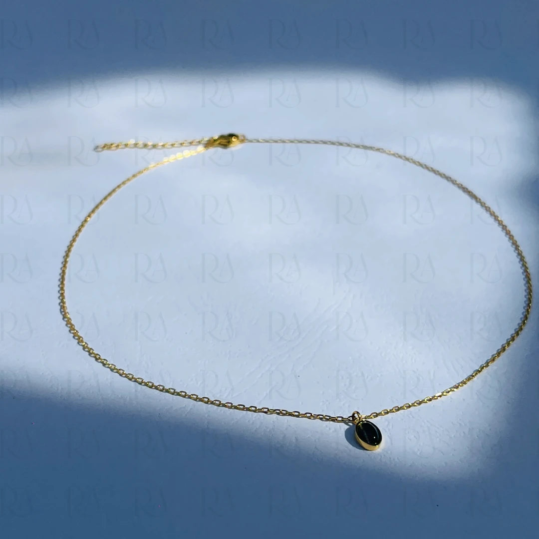 Onyx Tear Drop Necklace