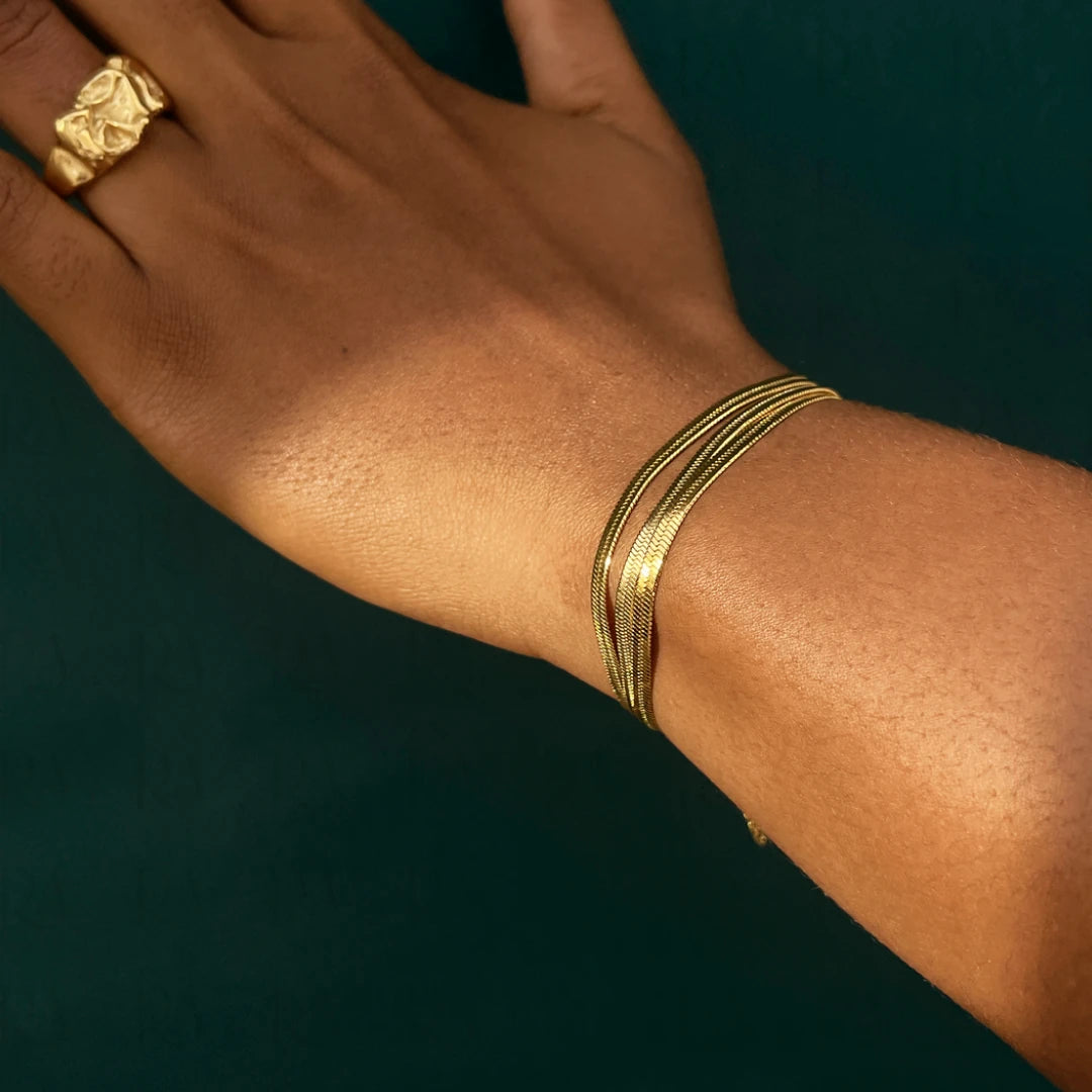 Three Layer Dasi Chain Bracelet