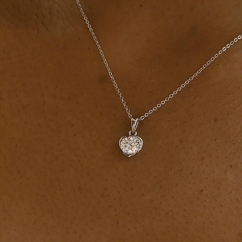 Dainty Silver Heart Necklace
