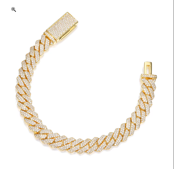 8MM Iced Cuban Bracelet (Gold)