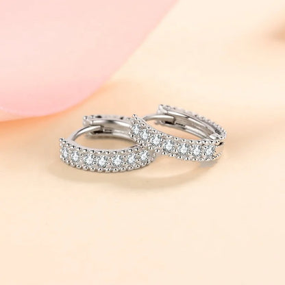 Classic Pavé Diamond Huggies