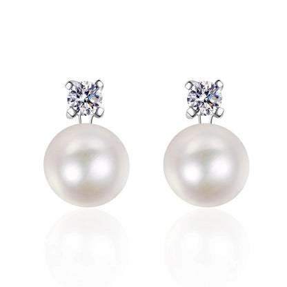 Pearl Diamond Stud Earrings