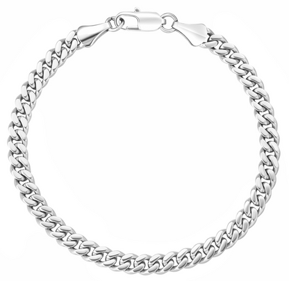 4MM (Silver) Cuban Link Bracelet