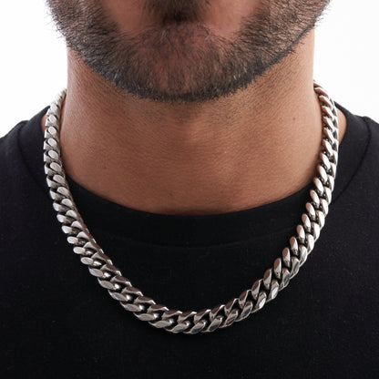 12MM (Silver) Cuban Link Chain