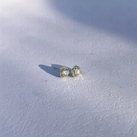 Dainty Silver Heart Studs