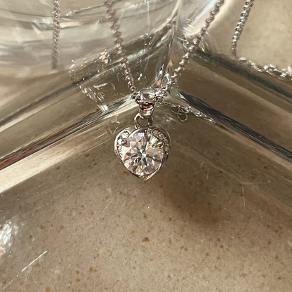 Dainty Silver Heart Necklace