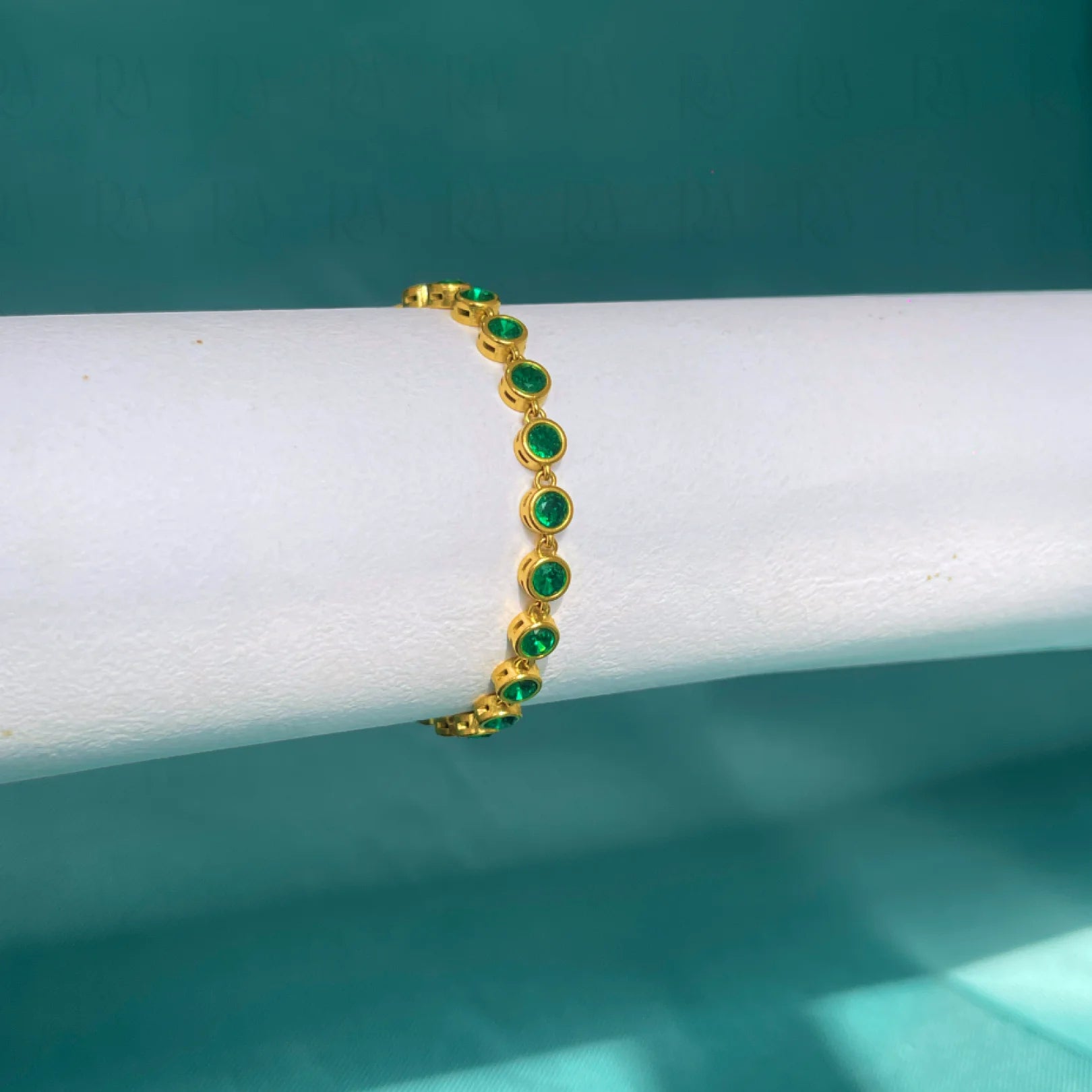 Emerald Eden Bezel Bracelet