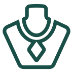 Necklace bust line icon