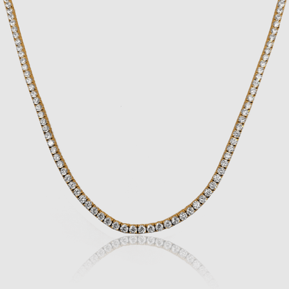 3MM Tennis Chain Necklace (Gold)