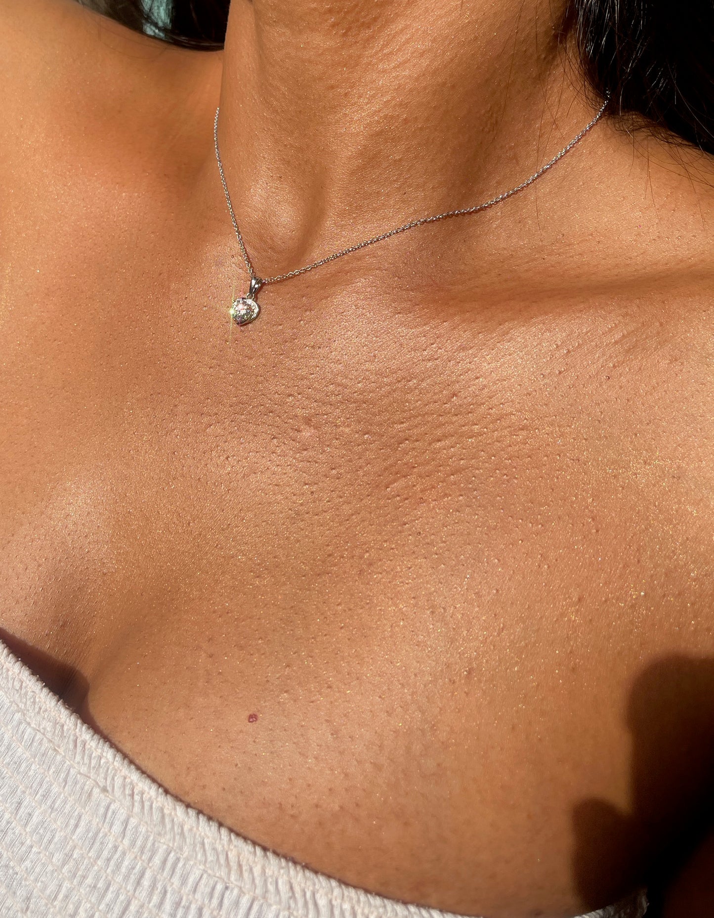 Dainty Silver Heart Necklace