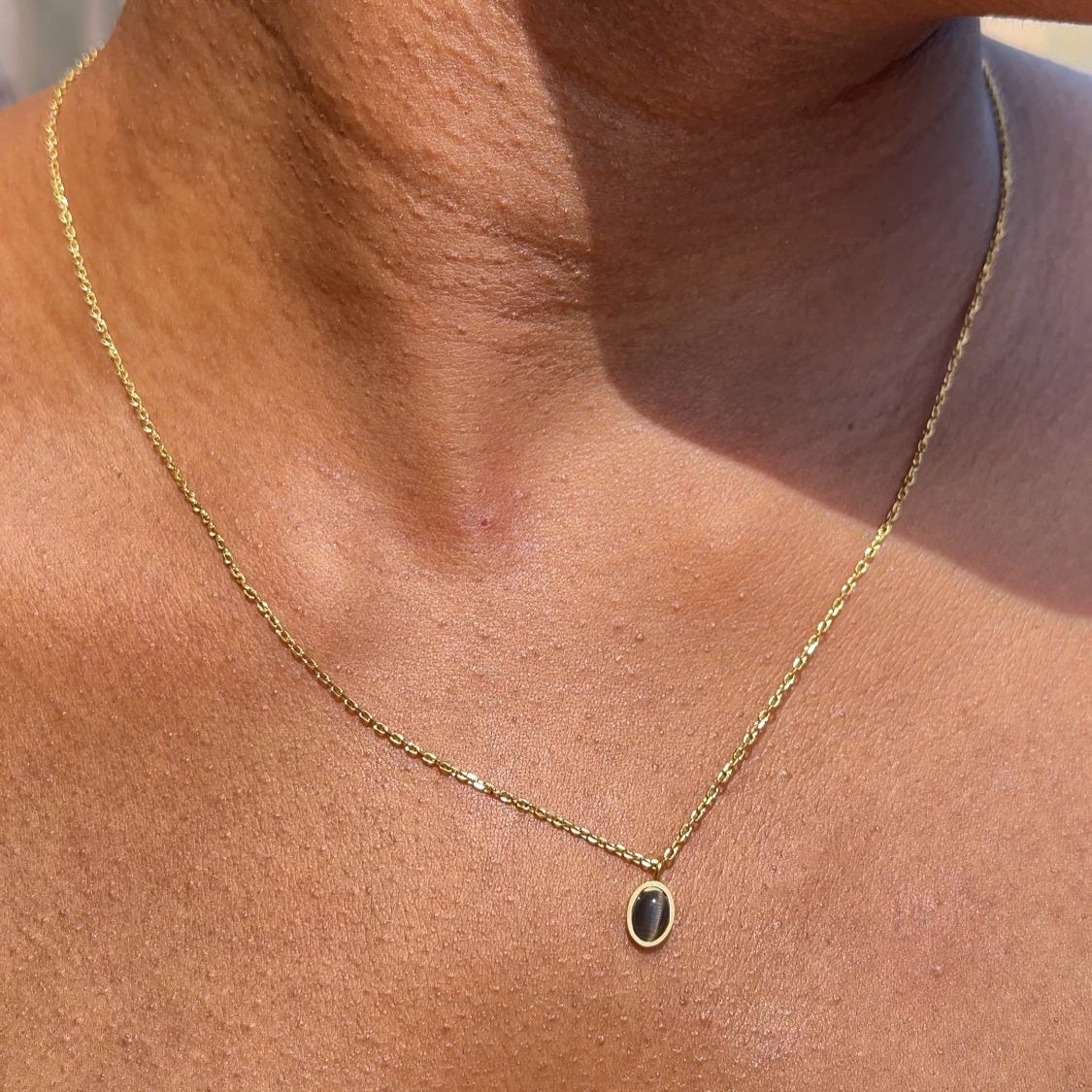 Onyx Tear Drop Necklace