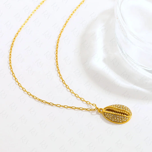 Iced Cowrie Necklace