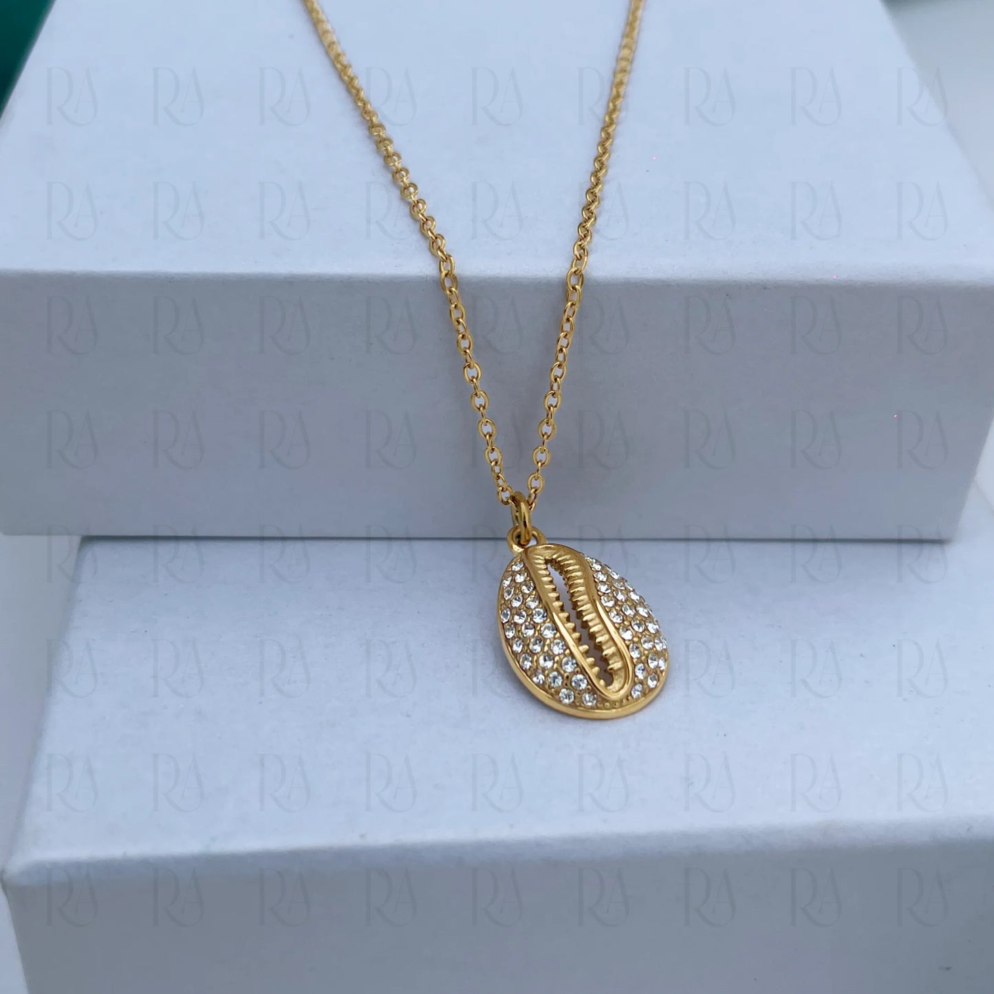 Iced Cowrie Necklace