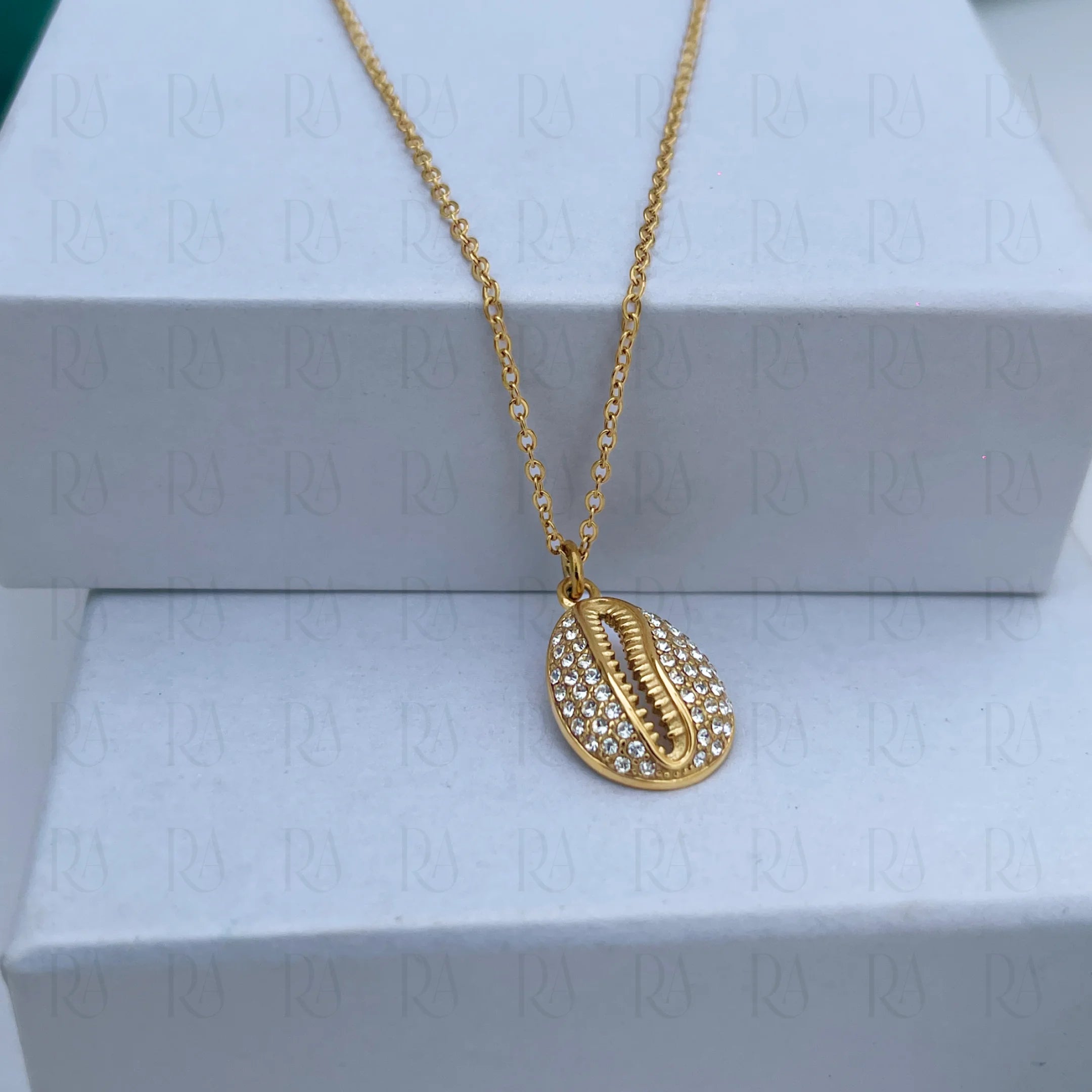 Iced Cowrie Necklace