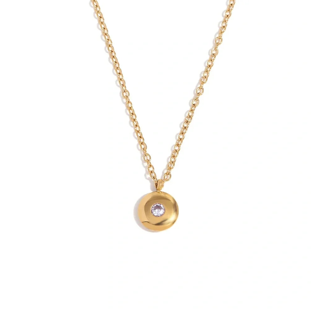 Dainty Birthstone Necklace, June | Moonstone