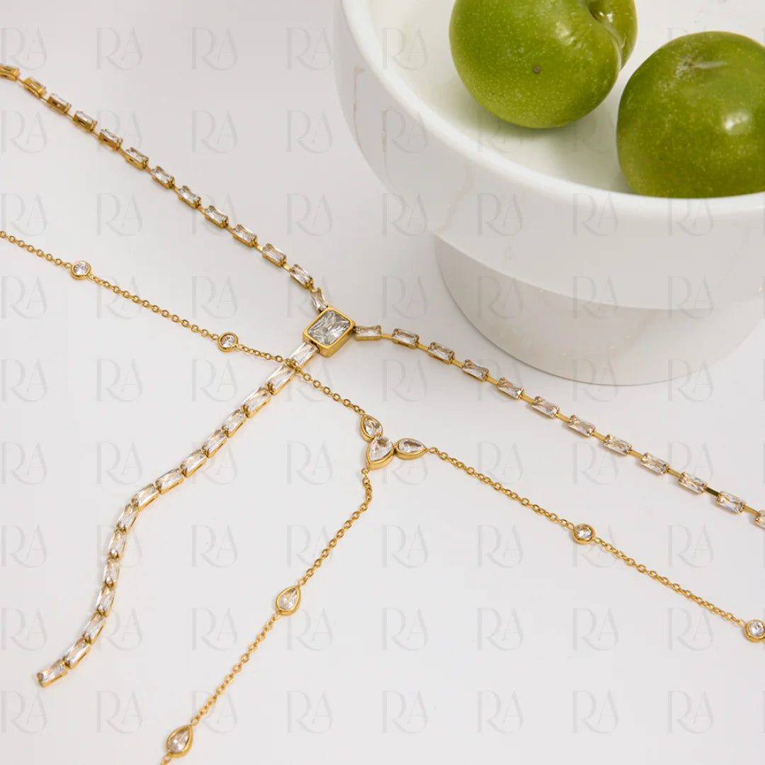Lumi Baguette Drop Necklace