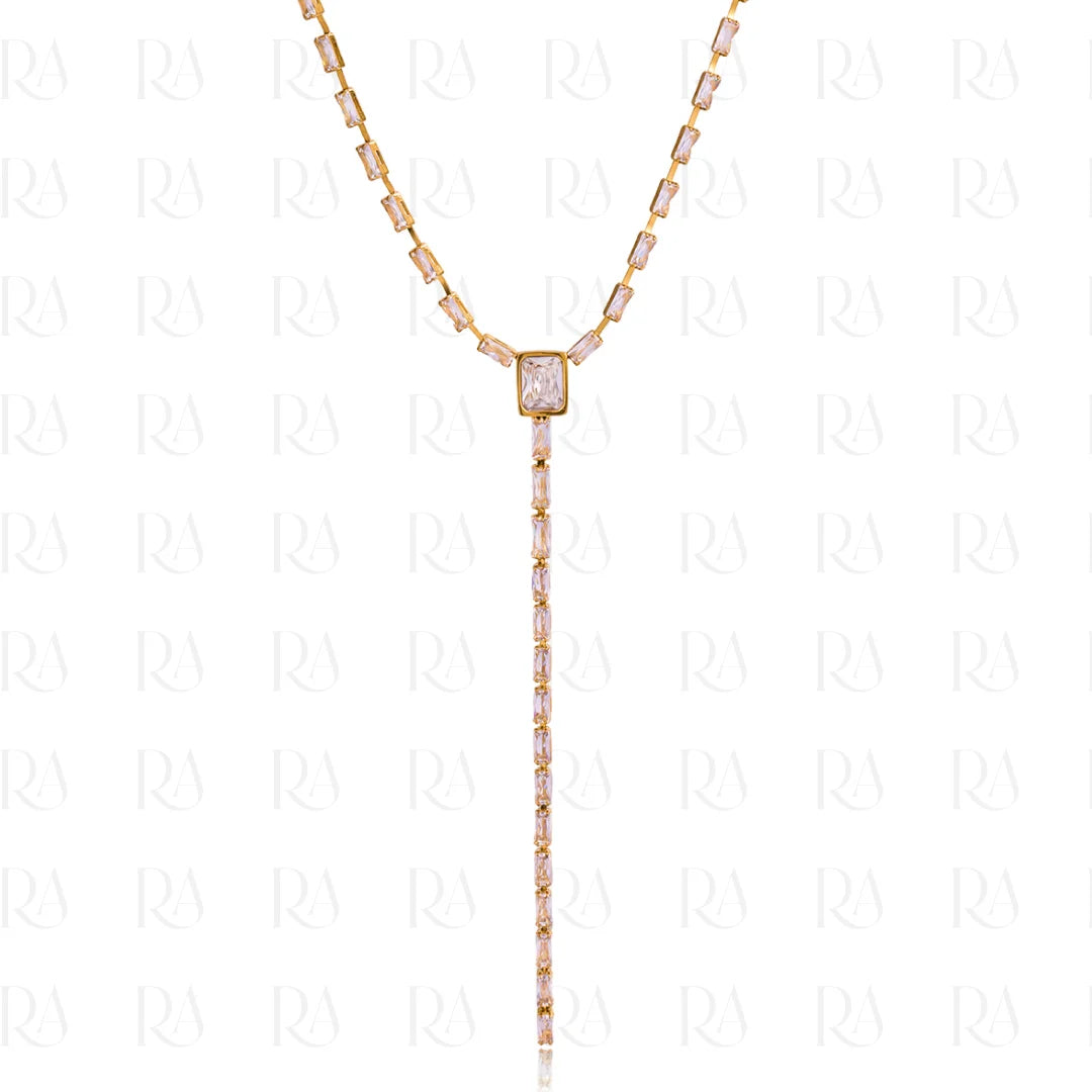Lumi Baguette Drop Necklace