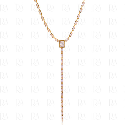 Lumi Baguette Drop Necklace