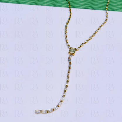 Lumi Baguette Drop Necklace