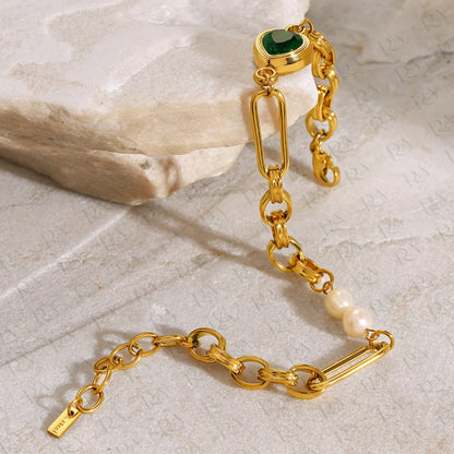 Luna Pearl Chain Bracelet