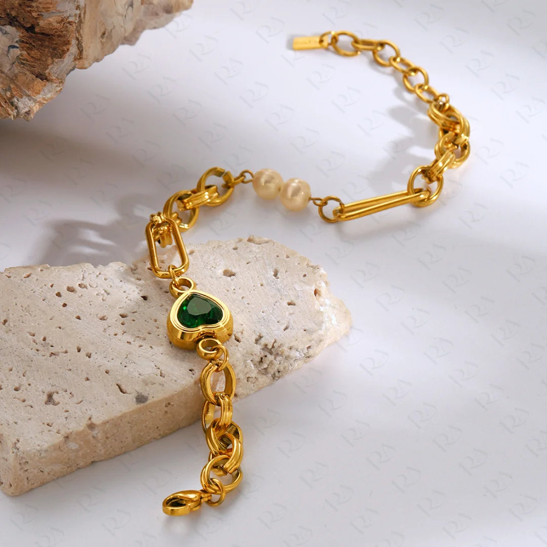 Luna Pearl Chain Bracelet