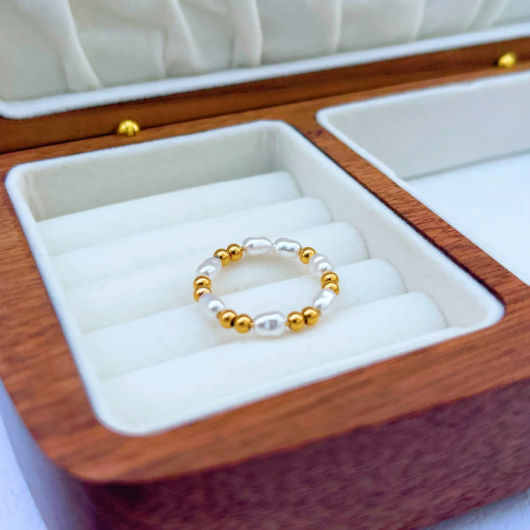Nara Pearl Stack Ring